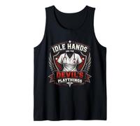 Idle Hands are The Devil's Playthings Crest Vintage Nurse Crest Débardeur