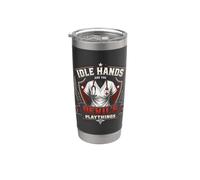 Idle Hands Are The Devil's Playthings Crest Vintage Nurse Crest Gobelet isotherme en acier inoxydable double paroi