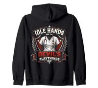 Idle Hands are The Devil's Playthings Crest Vintage Nurse Crest Sweat à Capuche