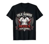 Idle Hands are The Devil's Playthings Crest Vintage Nurse Crest T-Shirt