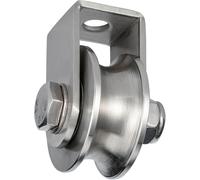 Idler Pulley With 2 Ball Bearings, Stainless Steel Fitness Pulley, Idler Pulley For 12mm Ropes, Load Capacity 500kg