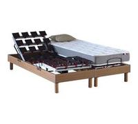 Idliterie 160x200 en bois matelas sommier tete de lit - sommier a plots chene clair Bois