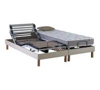 Idliterie 180x200 en bois matelas sommier - sommier a lattes beige Beige