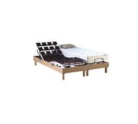 Idliterie 180x200 en bois matelas sommier tete de lit - sommier a plots chene clair