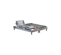 Idliterie 180x200 en bois matelas sommier tete de lit - sommier de relaxation gris