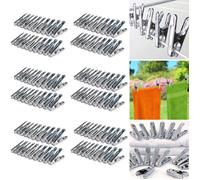 IDMARKET 120 pinces à linge inox, pinces incassables, inusables, ne rouillent pas