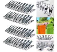IDMARKET 40 pinces à linge inox, pinces incassables, inusables, ne rouillent pas