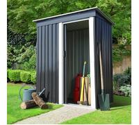 IDMarket - Abri de Jardin 1,3 m² Gris en Acier galvanisé
