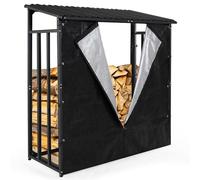 IDMarket - Abri de Stockage en Acier galvanisé pour bûches L.190 cm avec Housse de Protection 150 GR