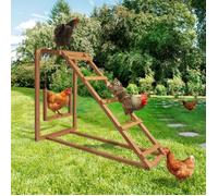 IDMARKET Aire de jeux en bois pour poules avec balançoire et perchoir
