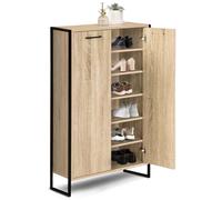 IDMarket - Armoire à Chaussures 18 Paires Luis 2 Portes Design Industriel