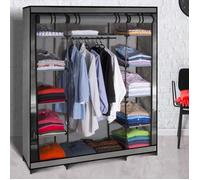 IDMarket - Armoire de Rangement penderie Pliable vêtements en Tissu Paris Dressing XXL