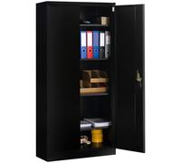 IDMARKET Armoire métallique 80 cm 5 niveaux - Noire