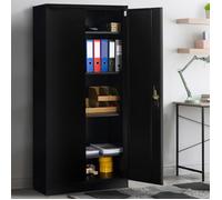IDMARKET Armoire métallique 80 cm 5 niveaux - Noire