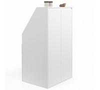 IDMarket – Armoire sous pente 2 portes TOMI 60 x 50 x 70/110 cm Blanc