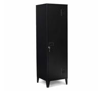 IDMarket - Armoire vestiaire Ester 1 Porte métal Noir Design Industriel