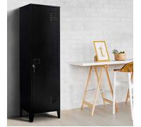 IDMARKET Armoire vestiaire ESTER 1 porte métal noir design industriel