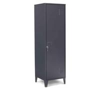 IDMarket Armoire vestiaire Ester 1 porte métal gris foncé design industriel