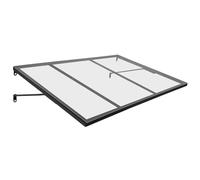 IDMARKET Auvent de porte marquise d'entrée JOSY noir 90 x 140 CM verrière