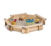 IDMarket - Bac à Sable Toys Bois Forme octogonale avec 4 bancs et bâches de Protection