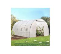 IDMARKET Bâche de rechange 130 gr/m² pour serre 12M² blanche ZEBRA