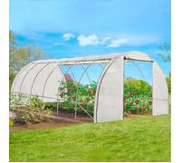 IDMARKET Bâche de rechange 130 gr/m² pour serre 18M² blanche 4 saisons CRIMÉE