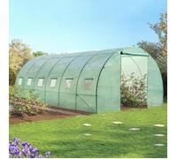 IDMARKET Bâche de rechange 130 gr/m² pour serre tunnel 18m² verte CRIMÉE