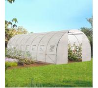 IDMARKET Bâche de rechange 130 gr/m² pour serre tunnel 24m² blanche DES ANDES