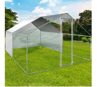 IDMarket - Bâches Waterproof Blanches 1 arrière + 2 côtés 150 GR pour enclos poulaillers