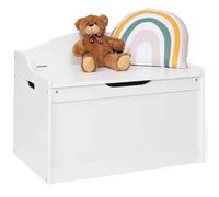 IDMarket - Banc Coffre de Rangement Enfant Mateo en Bois Blanc