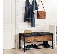 IDMARKET Banc coffre d'entrée chaussures NINO design industriel