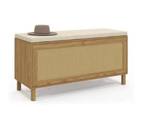 IDMarket - Banc d'entrée Chaussures Vintage HANAE Effet Naturel cannage