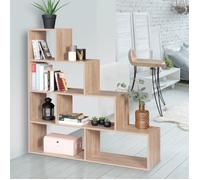 IDMarket – Bibliothèque escalier Lina – Bois façon hêtre