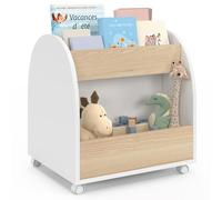 IDMarket - Bibliothèque pour Enfant Andreas sur roulettes hêtre et Blanc