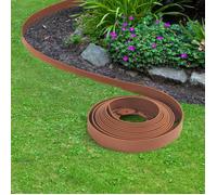 Bordurette de jardin flexible terracotta 10M avec 30 piquets d'ancrage