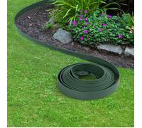 IDMarket – Bordurette de jardin flexible 10 m verte, hauteur 5 cm + 30 piquets