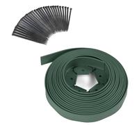 IDMarket – Bordurette de jardin flexible 10 m verte, hauteur 5 cm + 30 piquets