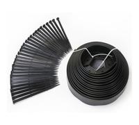 IDMarket Bordurette de jardin flexible 10 m - noire 5 cm + 30 piquets