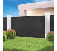 IDMarket - Brise Vue Haute densité 1,5 x 10 M Noir 300 GR/m² qualité Pro