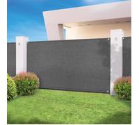 IDMARKET Brise vue haute densité 1 x 10 M gris 300 gr/m² qualité PRO