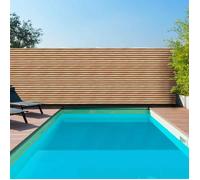 IDMARKET Brise vue occultant 1,8 x 10 M effet claustra en bois 160 gr/m²