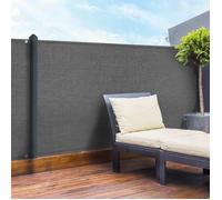 IDMARKET Brise vue renforcé 1,5 x 10 M gris 90 gr/m² classique