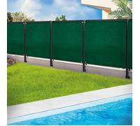 IDMARKET Brise vue renforcé 1 x 10 M vert 220 gr/m² luxe PRO