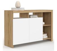 IDMarket - Buffet 110 cm Malo Bois et Portes Blanches