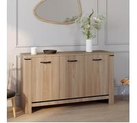 IDMARKET Buffet 140 cm IDAHO 3 portes design contemporain