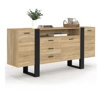 IDMarket - Buffet 180 cm Phoenix XXL Bois et Noir