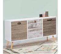 IDMarket - Buffet Bas scandinave 113 cm Bahia 3 Portes