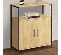 IDMarket - Buffet d'appoint 1 Niche et 2 Portes 70 cm Detroit Design Industriel