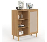 IDMarket - Buffet d'appoint 70 cm 3 étagères et Placard Robin