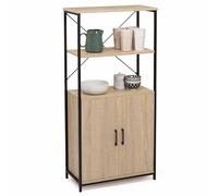 IDMarket - Buffet haut 2 portes Detroit H. 125 cm avec étagères design industriel